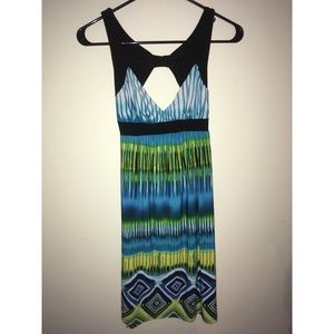 Blue & Green Patterned Dress